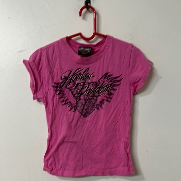 Harley-Davidson Pink Short Sleeve Tee for Kids - Picture 1 of 3